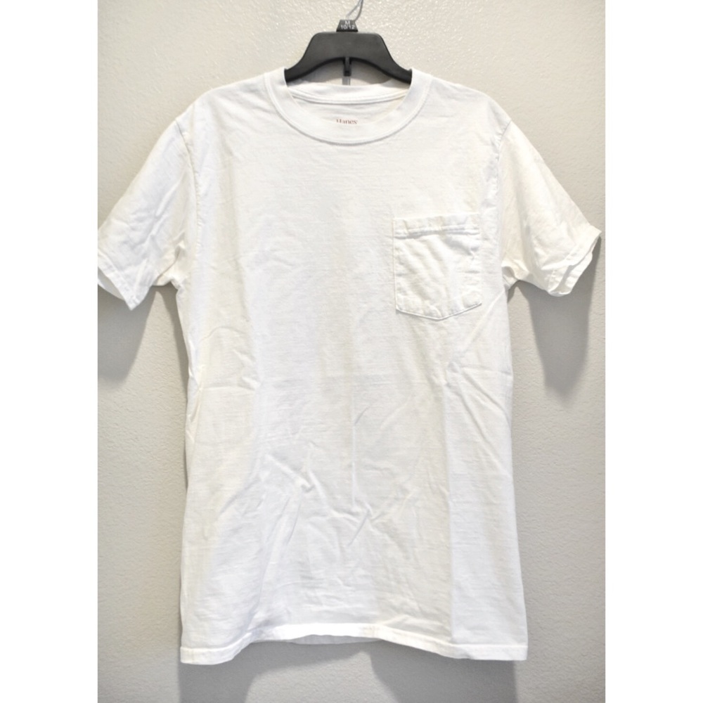 Hanes Women Plain White Circle Neck T-Shirt